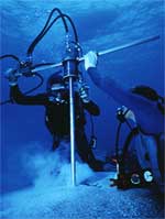 Taking a core sample