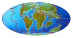 Earth with plate outlines