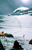 Route above camp 2